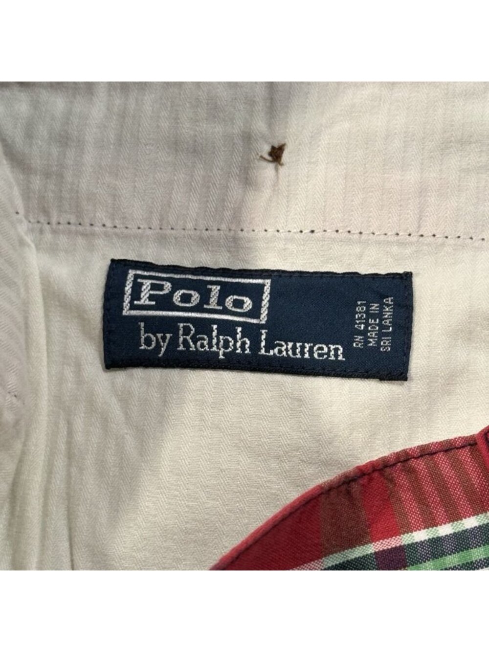 Polo Ralph Lauren Y2K Mens 38 Red Plaid Cotton Multi Color Preppy Golf - Picture 3 of 8